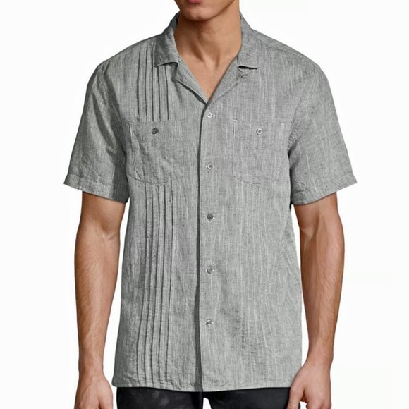 John Varvatos Other - John Varvatos Benny Easy Fit SS Camp Shirt Black